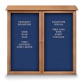 United Visual Products Indoor Enclosed Combo Board, 48"x36", Satin Frame/Blue & Cloud UVCB4836-BLUE-CLOUD